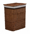vidaXL Laundry Basket Brown Willow