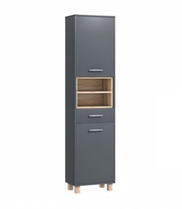 HOMCOM Bathroom Storage Unit with Open Shelves and Drawer