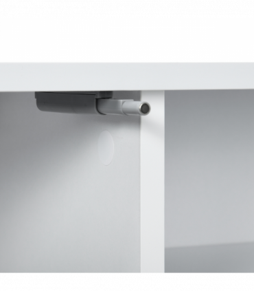 TV Unit White Melamine High Gloss 140L x 30W x 30H cm Shelves Cabinets Storage