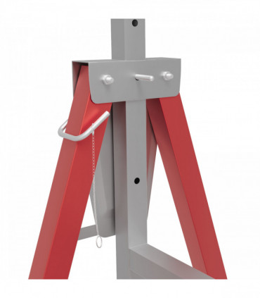 HOMCOM Set Of 2 Steel Saw Horses Telescopic Builders Work Bench Folding Red