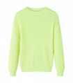 Kids' Sweater Knitted Neon Yellow 116