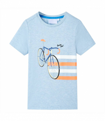 Kids' T-shirt Soft Blue Melange 104
