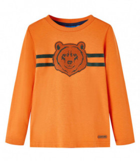 Kids' T-shirt with Long Sleeves Dark Orange 128