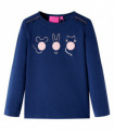 Kids' T-shirt with Long Sleeves Navy 128
