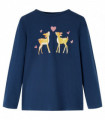 Kids' T-shirt with Long Sleeves Navy Blue 104