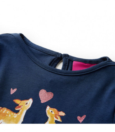 Kids' T-shirt with Long Sleeves Navy Blue 104