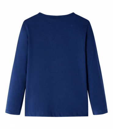 Kids' T-shirt with Long Sleeves Navy Blue 128