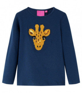 Kids' T-shirt with Long Sleeves Navy Blue 140