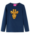 Kids' T-shirt with Long Sleeves Navy Blue 140