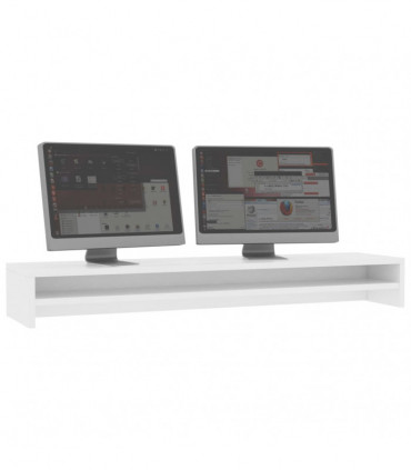 Monitor Stand White 100x24x13 cm Engineered Wood