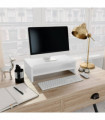 Monitor Stand White 42x24x13 cm Chipboard