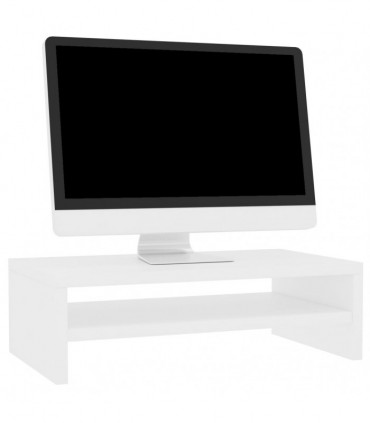 Monitor Stand White 42x24x13 cm Chipboard