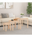 Nesting Tables 3 pcs Solid Wood Pine