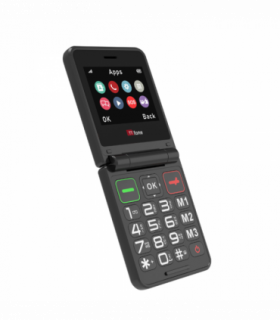 TTfone TT660 Flip Big Button Mobile with EE Pay As You Go SIM, USB C Cable