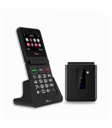 TTfone TT660 Flip Big Button Mobile with EE Pay As You Go SIM, USB C Cable
