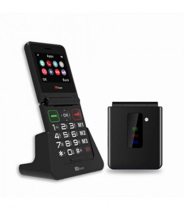TTfone TT660 Flip Big Button Mobile with EE SIM, USB C Dock Charger