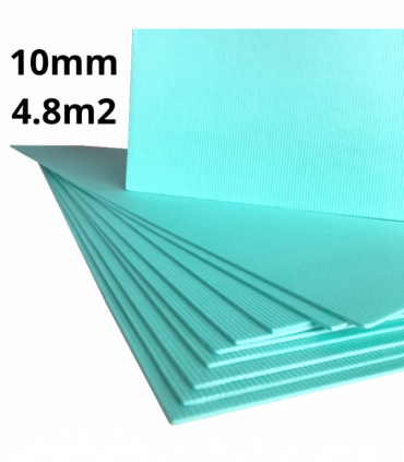 Underlay XPS 10mm - Thermal Insulation - Laminate & Wood Flooring - 4.8m2 (51.66 sqft) - Super High Quality - Easy to Install
