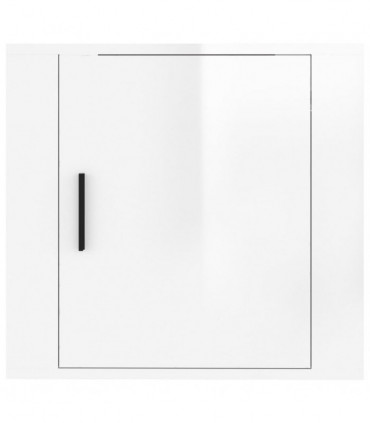 Wall-mounted Bedside Cabinet High Gloss White 50x30x47 cm