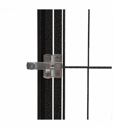 vidaXL 8-Panel Dog Playpen Black 100x50 cm Powder-coated Steel