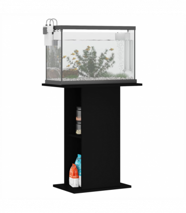 vidaXL Aquarium Stand Black 60.5x36x72.5 cm Engineered Wood