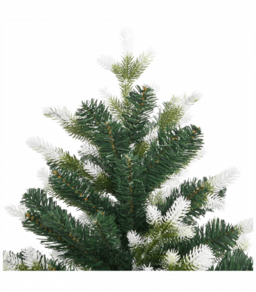 vidaXL Artificial Hinged Christmas Tree with Flocked Snow 180 cm