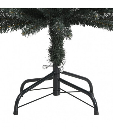 vidaXL Artificial Slim Christmas Tree with Stand Green 120 cm PVC