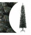 vidaXL Artificial Slim Christmas Tree with Stand Green 180 cm PVC