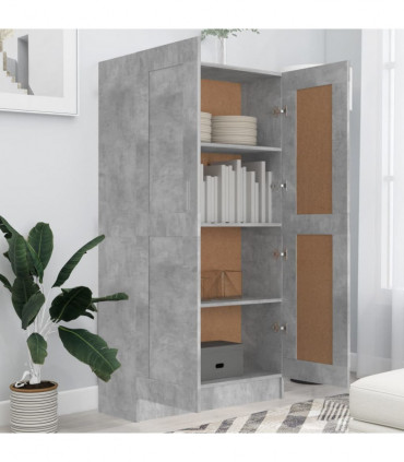 vidaXL Book Cabinet Concrete Grey 82.5x30.5x150 cm Engineered Wood
