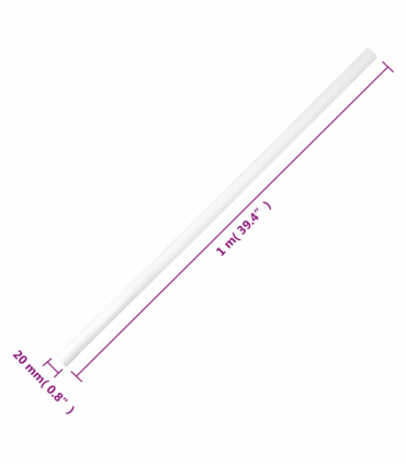 vidaXL Cable Trunkings Ø20 mm 10 m PVC