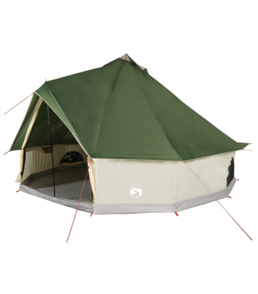 vidaXL Family Tent Tipi 10-Person Green Waterproof