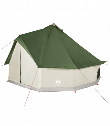 vidaXL Family Tent Tipi 10-Person Green Waterproof