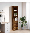 vidaXL Highboard Old Wood 37.5x35x180 cm Engineered Wood
