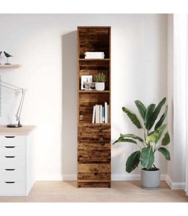 vidaXL Highboard Old Wood 37.5x35x180 cm Engineered Wood