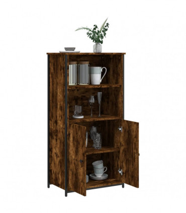 vidaXL Highboard Smoked Oak 62x36x121.5 cm Engineered Wood