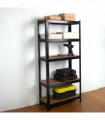 Heavy Duty Steel & MDF 5 Tier Racking Shelf in Black