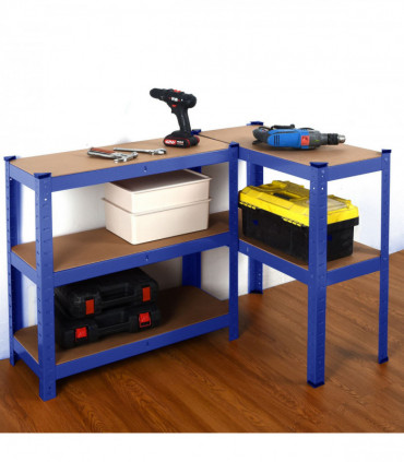 Heavy Duty Steel & MDF 5 Tier Racking in Blue
