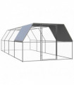 Outdoor Chicken Cage 3x8x2 m Galvanised Steel