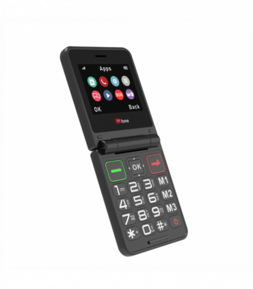TTfone TT660 Flip Big Button Mobile with O2 Pay As You Go SIM, USB C Cable