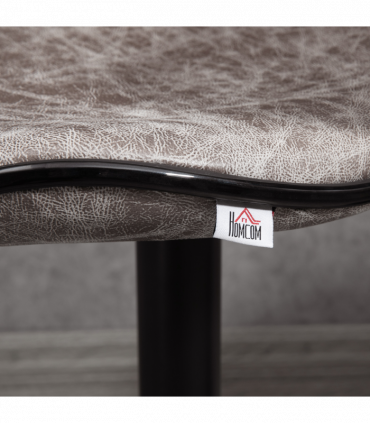 Vintage Bar Stool Set of 2 Microfiber Cloth Adjustable Height Armless Chairs