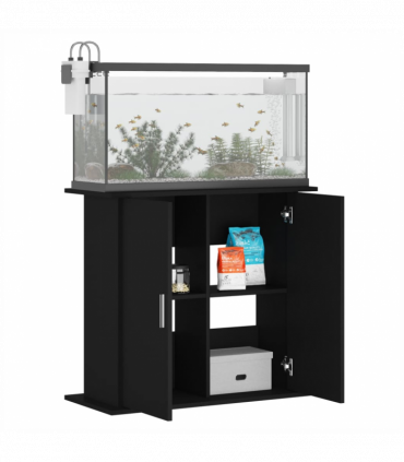 vidaXL Aquarium Stand Black 81x36x73 cm Engineered Wood