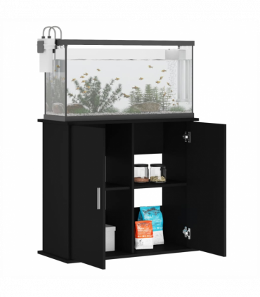 vidaXL Aquarium Stand Black 81x36x73 cm Engineered Wood