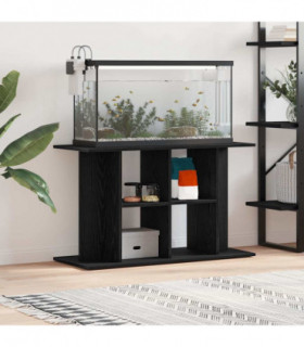 vidaXL Aquarium Stand Black Oak 100x40x60 cm Engineered Wood
