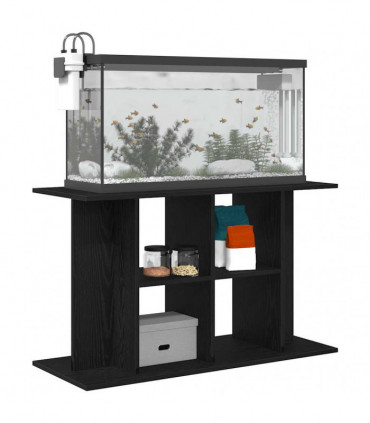 vidaXL Aquarium Stand Black Oak 100x40x60 cm Engineered Wood