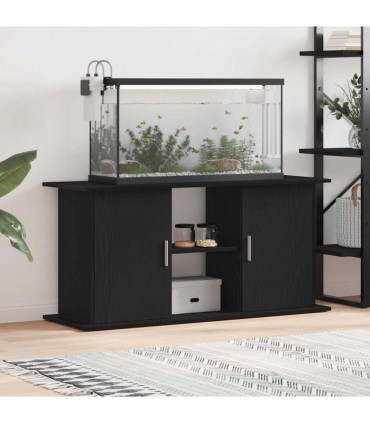vidaXL Aquarium Stand Black Oak 121x41x58 cm Engineered Wood