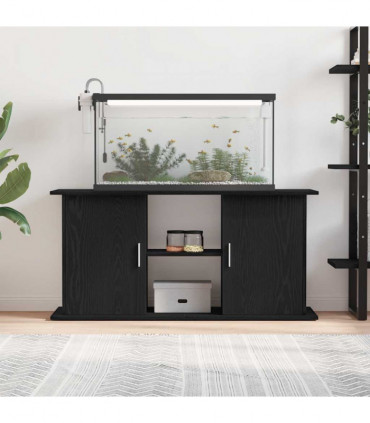 vidaXL Aquarium Stand Black Oak 121x41x58 cm Engineered Wood