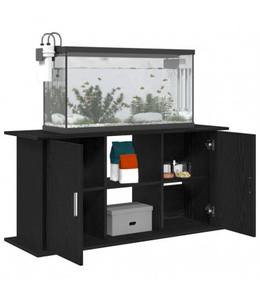 vidaXL Aquarium Stand Black Oak 121x41x58 cm Engineered Wood