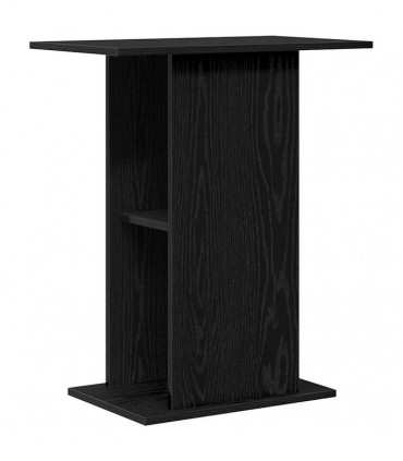 vidaXL Aquarium Stand Black Oak 60.5x36x72.5 cm Engineered Wood