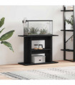 vidaXL Aquarium Stand Black Oak 80x35x60 cm Engineered Wood