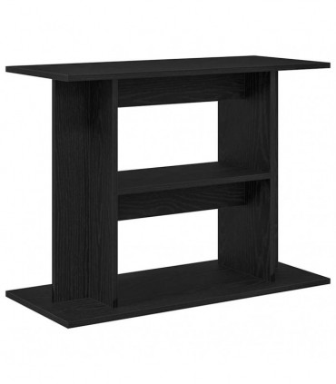 vidaXL Aquarium Stand Black Oak 80x35x60 cm Engineered Wood
