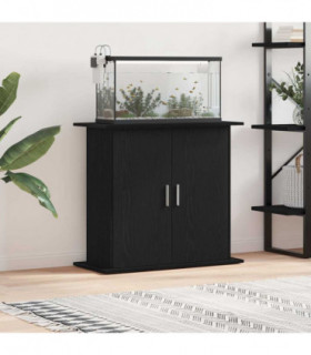 vidaXL Aquarium Stand Black Oak 81x36x73 cm Engineered Wood